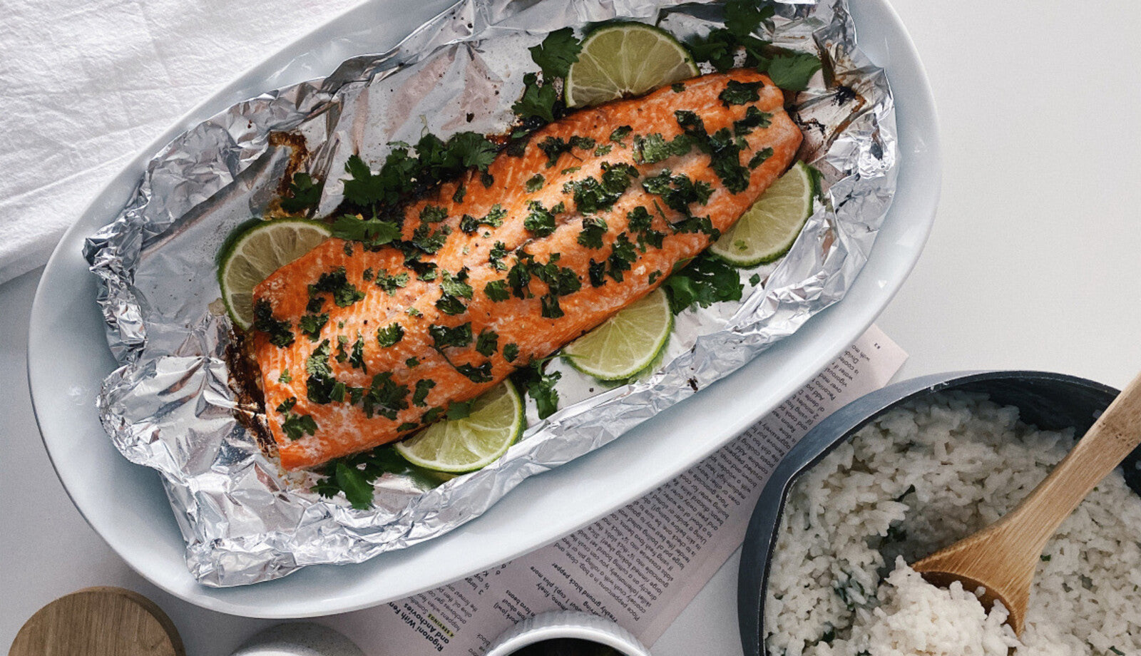 CILANTRO LIME BAKED ALASKA SALMON