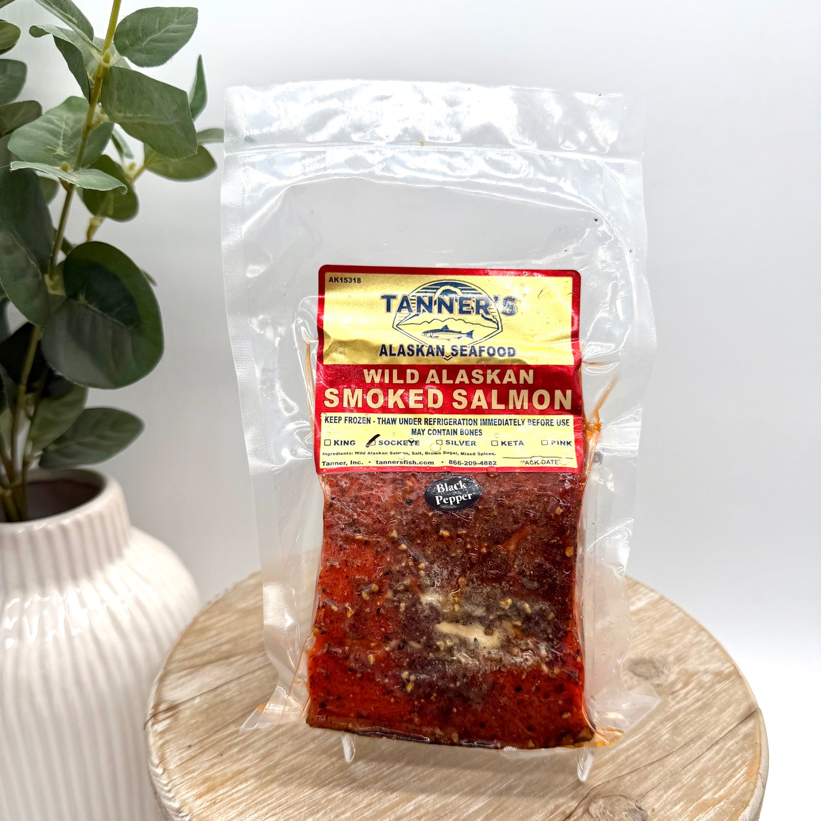 Alaskan Smoked Salmon Black Pepper Flavor