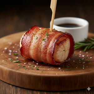 Wild Scallops Wrapped in Bacon