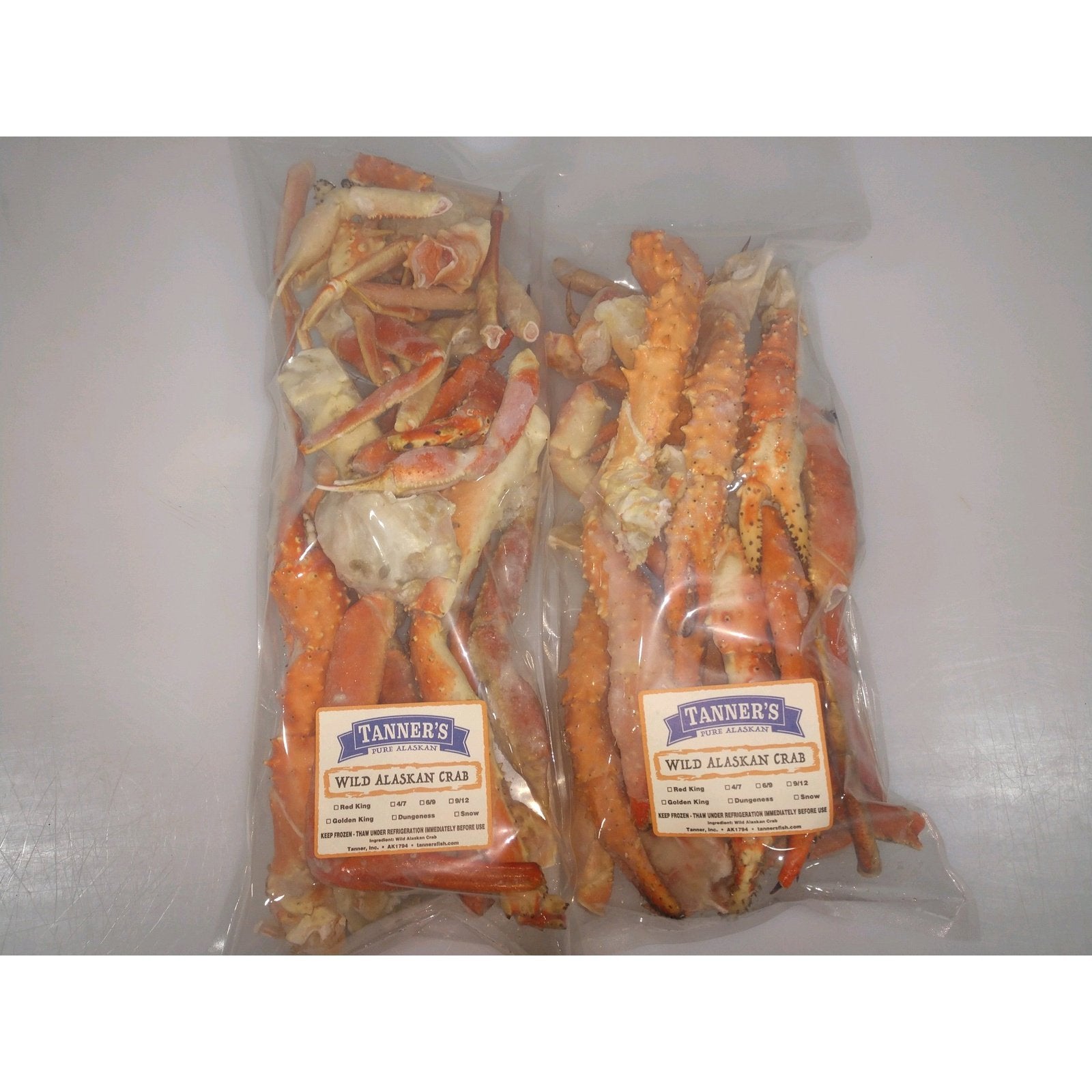 Snow Dungeness Golden King Crab Pieces Broken Tanner's Alaskan Seafood