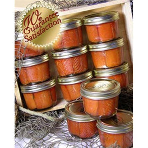 Gourmet Jarred Smoked Sockeye Salmon 12 Pack